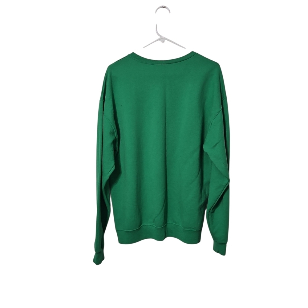 Jerzees Green Merry Christmas Sweatshirt Size Large - Picture 5 of 6